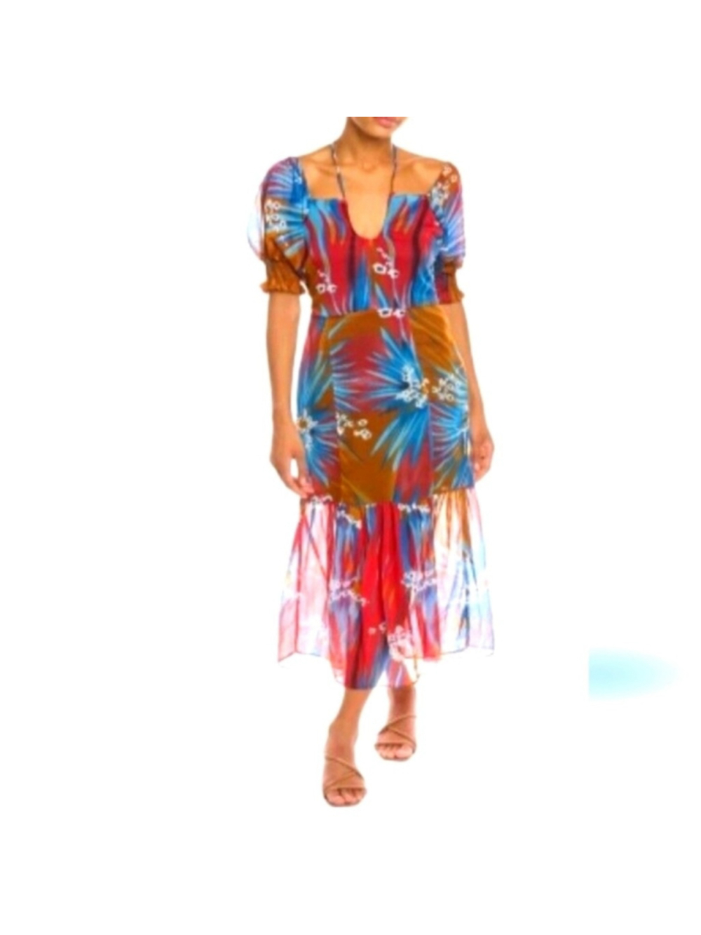 Walter Baker Red and Blue Dress Size 2